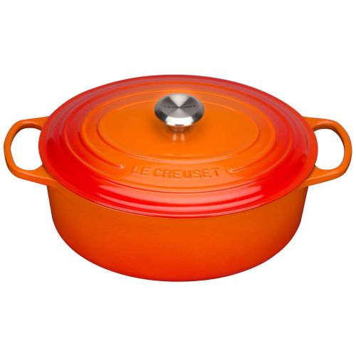 Bild: Le Creuset Bräter Signature oval 40cm, Gänsebräter, ofenrot