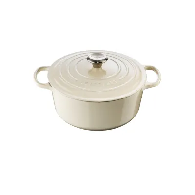 Le Creuset Bräter Signature rund 24cm, meringue