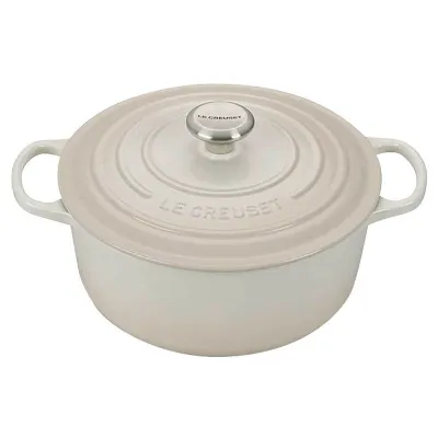 Le Creuset Bräter Signature rund 26cm, meringue