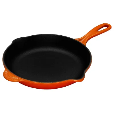 Le Creuset Brat- und Servierpfanne Signature 16 cm | Gusseisen Pfanne | Induktion & Backofen | Ausgießnasen | ofenrot