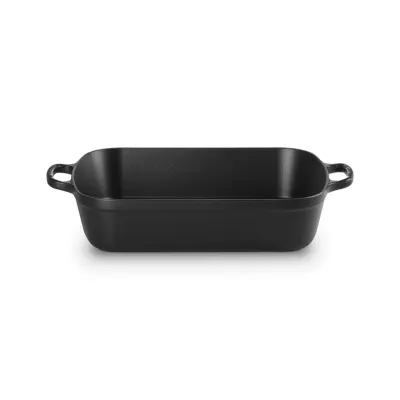 Le Creuset Bratreine 20184370000422 | Gusseisen Auflaufform | 37x29 cm | 6,6 L | Induktion & Backofen | Schwarz matt