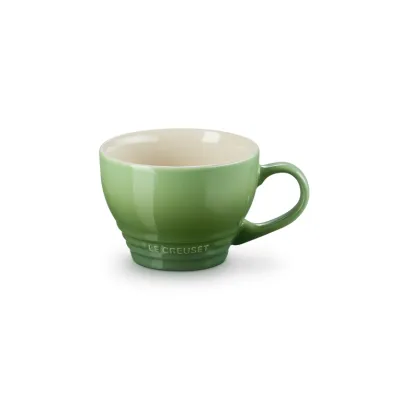 Le Creuset Becher 400 ml Bamboo | große Kaffee Tasse | Steinzeug | kratzfest | spülmaschinenfest | grün