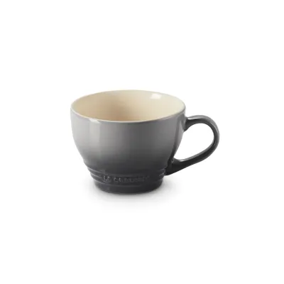 Le Creuset Becher 400 ml Flint | Kaffeebecher Steinzeug | kratzfest | spülmaschinenfest | grau