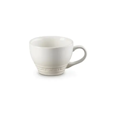 Le Creuset Becher 400 ml Meringue | Kaffeetasse groß | Steinzeug Kratzfest | Temperaturbeständig | Creme
