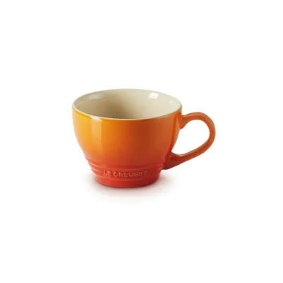 Le Creuset Becher 400 ml | Kaffeebecher Steinzeug | kratzfest & spülmaschinengeeignet | temperaturbeständig | Ofenrot