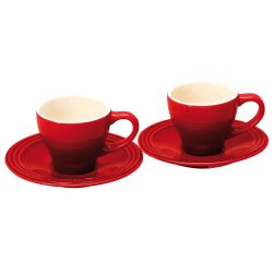 Le Creuset Espressotassen mit Untertasse