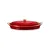 Bild: Le Creuset Fischbackform Tradition 34 cm | Steinzeug | mit Deckel & Fischmotiv | oval | 1,6 l | kirschrot