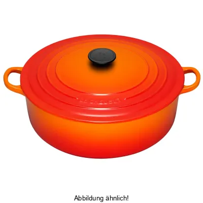 Le Creuset Gourmet-Bräter Signature 30 cm 21180300602430 | Gusseisen | Induktion geeignet | ofenrot | 6,2 Liter