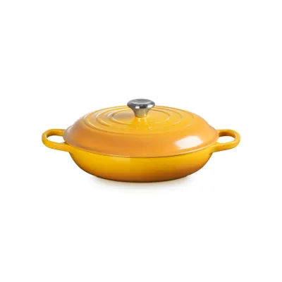 Le Creuset Bräter GOURMET-PROFITOPF SIGNATURE 30 cm | Induktion geeignet | 3,5 L | Gusseisen | Backofenfest | Nectar