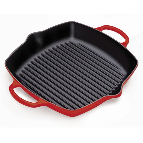 Bild: Le Creuset Grillpfanne quadratisch Hoch (2 Griffe) 30cm, kirschrot