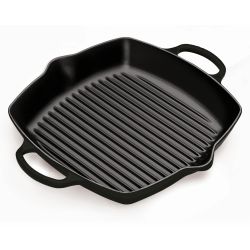 Le Creuset Grillpfanne quadratisch Hoch (2 Griffe) 30cm, schwarz