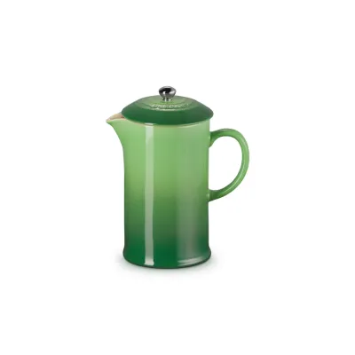 Le Creuset Kaffee-Bereiter Bamboo 1L | French Press | Steinzeug | Spülmaschinengeeignet | Thermoresistent | grün