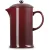Bild: Le Creuset Kaffee-Bereiter Garnet | French Press | 1L | kratzfestes Steinzeug | Edelstahl-Knopf | rot