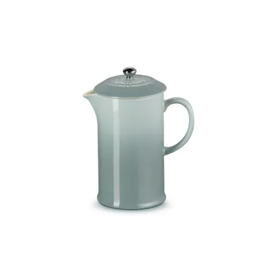 Le Creuset Kaffee-Bereiter Sea Salt | French Press | Steinzeug | 1 Liter | kratzfest & spülmaschinenfest | Blau