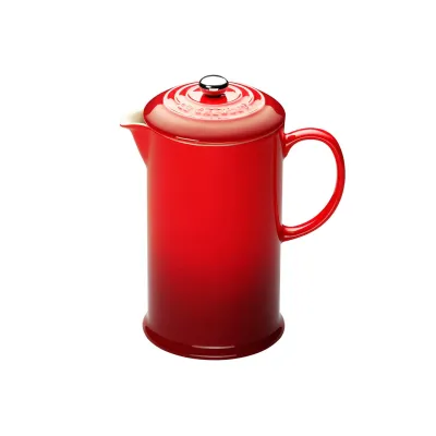 Le Creuset Kaffeebereiter 91028200060000 | French Press | Steinzeug | spülmaschinengeeignet | kirschrot