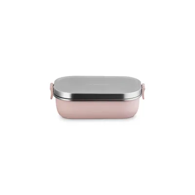 LUNCHBOX 900 ML SHELL PINK | Edelstahl Brotdose | 3-in-1 Design | Auslaufsicher | Wiederverwendbar | Rosa
