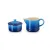 Bild: Le Creuset Zucker- & Milchset Azure | Frühstücksset | Keramik | großes Fassungsvermögen | ikonisches Design | Blau