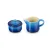 Bild: Le Creuset Zucker- & Milchset Azure | Frühstücksset | Keramik | großes Fassungsvermögen | ikonisches Design | Blau