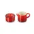 Bild: Le Creuset Milch- und Zuckerset | Signature Kirsche | Keramik | großes Fassungsvermögen | ikonisches Design | rot