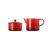 Bild: Le Creuset Milch und Zucker Set Signature, kirschrot