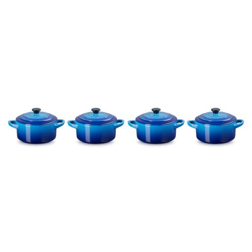 Bild: Le Creuset Mini-Cocotte 4er Set, Azure