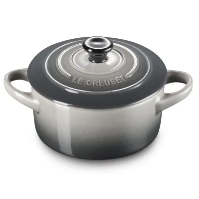 Le Creuset Mini Cocotte 10 cm | Auflaufform Steinzeug | backofenfest | spülmaschinengeeignet | Farbe Flint