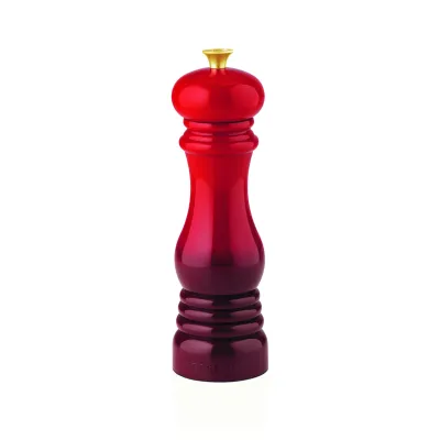 Le Creuset Pfeffermühle, kirschrot mit goldenem Knopf