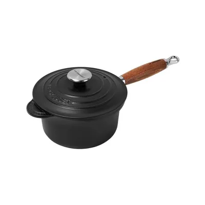 Le Creuset Profitopf mit Holzgriff 18cm, schwarz