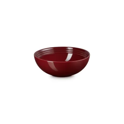 Le Creuset Salatschüssel 24cm Garnet | Steinzeug | Fassungsvermögen 2,2l | spülmaschinengeeignet | rot