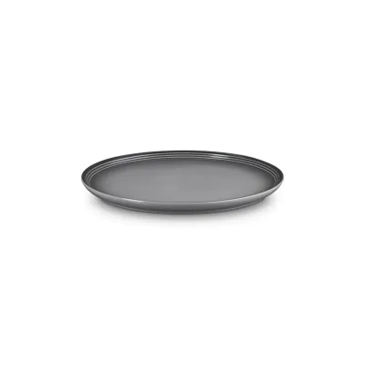 Le Creuset Speiseteller 27 cm Coupe Flint | Steinzeug | randloses Design | kratzfest | zeitlos | grau