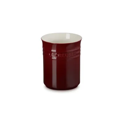 Le Creuset Utensilienbehälter TOPF FÜR KOCHKELLEN Garnet | Kochutensilien Aufbewahrung | Steinzeug | 1L | Rot
