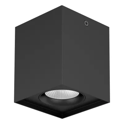 LED Deckenanbau schwarz quadratisch - kardanisch