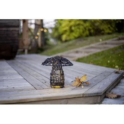 LED Dekoration Pilz 27x25 sw