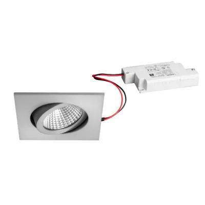 BRUMBERG LED Einbaustrahler 39462253 | 6W dim2warm | 1800-3000K | schwenkbar | quadratisch | Alu matt | IP20