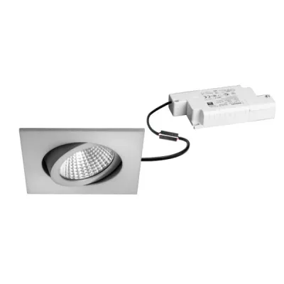 BRUMBERG LED Einbaustrahler 39462253 | 6W dim2warm | 1800-3000K | schwenkbar | quadratisch | Alu matt | IP20