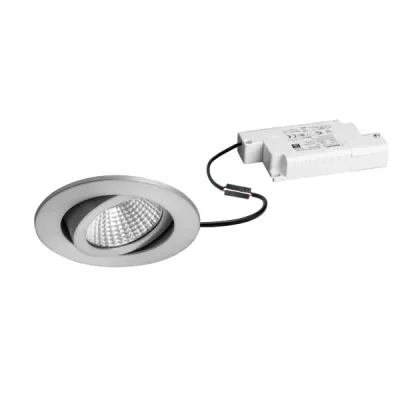 BRUMBERG LED Einbaustrahler 39461253 | 6W dim2warm 1800-3000K | 230V | rund schwenkbar | IP20 | alu matt