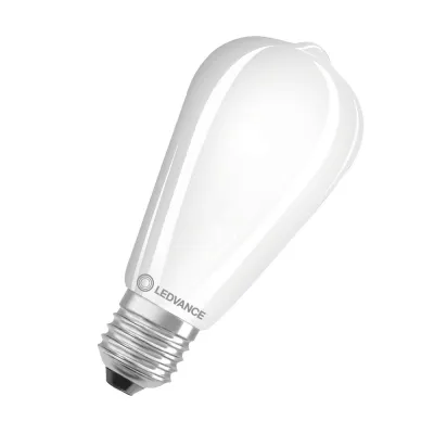 LEDVANCE LED-Lampe Edison E27 4W 470lm 2700K matt | Filament | warmweiß | 15000h | nicht dimmbar | weiß