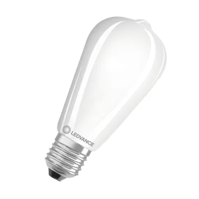 LEDVANCE LED-Lampe Edison E27 4W 470lm 2700K matt | Filament | warmweiß | 15000h | nicht dimmbar | weiß