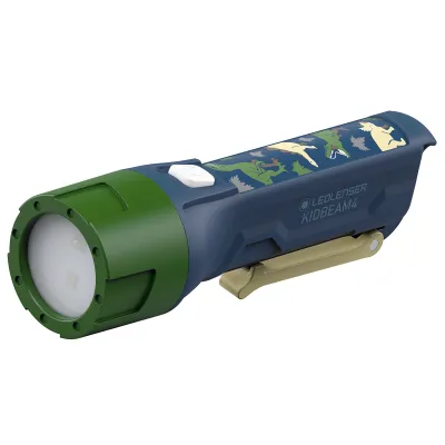 Ledlenser Kinder-Taschenlampe Kidbeam4 502754 | 4 Lichtfarben | Blinkfunktion | abschließbares Batteriefach | grün