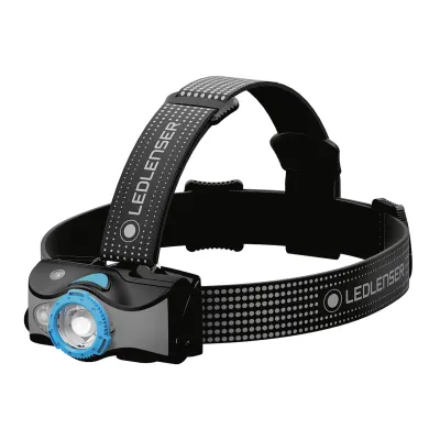 Ledlenser Stirnlampe MH7 502155 | Outdoor LED Kopfleuchte | 600 Lumen | Akku aufladbar | Rotlicht | 200 m | Blau Schwarz
