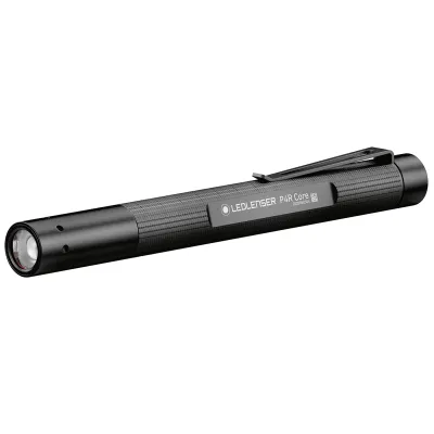 LEDLENSER Taschenlampe P4 Core 502598 | Stiftlampe | 120 lm | 90 m Reichweite | Advanced Focus | Clip | 2× AAA | schwarz