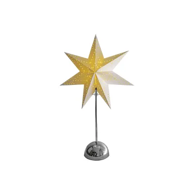 Best Season LED-Standstern Cellcandle CC302-55 | beleuchteter Weihnachtsstern | 55x35 cm | Metall/Papier | Timer | weiß