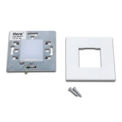 Hera LED Wandeinbauleuchte Wall F 20202720101 | 1,8W | 3000K warmweiß | 90lm | Ø68mm | Stahl weiß | IP20