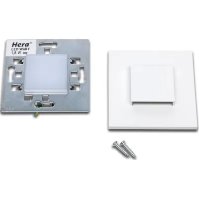 Hera LED Wandeinbauleuchte 20202721101 | Up & Down | 1,8W | 3000K warmweiß | 90lm | Stahl weiß | Ø68mm | IP20