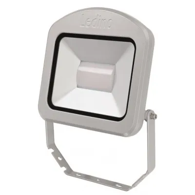 Ledino LED-Strahler Charlottenburg 50W | 6500K Kaltweiß | 4000lm | IP65 | Aludruckguss | Blendschutz | silber