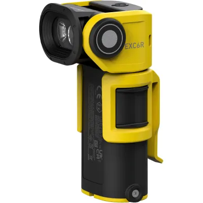 Ledlenser Feuerwehr-Winkelleuchte EXC6R | LED | Explosionsgeschützt nach DIN 14649 | 300 lm | Akku | IP68 | schwarz