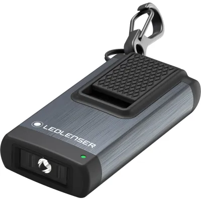 Ledlenser Mini-Taschenlampe K4R 502574 | Schlüsselbundleuchte | 120 Lumen | USB-A aufladbar | Aluminium | grau