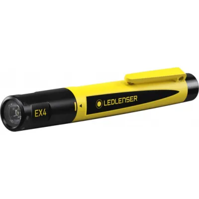 Ledlenser EX4 500682 | Ex-geschützte LED Stiftlampe für Ex-Zone 0/20 | 50 Lumen | 35m Reichweite | IP68 | gelb