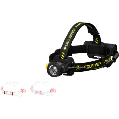 Ledlenser Stirnlampe H7R Work 502195 | Kopflampe LED 1000 Lumen | Akku, fokussierbar, IP67, High CRI 90, schwarz