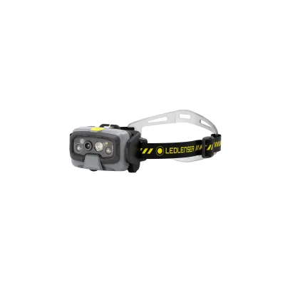Ledlenser Stirnlampe HF8R Work 502802 | Aufladbar | 1600 Lumen LED | IP68 wasserdicht | stufenlos fokussierbar | grau